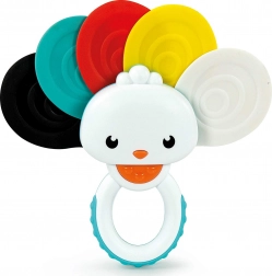 Clementoni Baby Rainbow Peacock Rattle & Teether 2-in-1