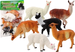 Set of Alpaca and Llama Figures 6 pcs