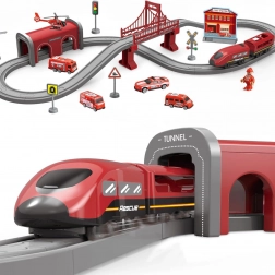 set treno elettrico pompieri 66 pezzi WOOPIE