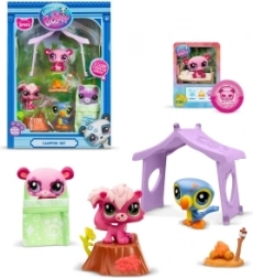 Set of 3 Littlest Pet Shop Camping Figures