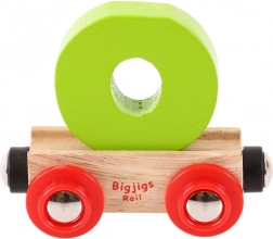 Carrozza ferroviaria in legno Bigjigs Rail - lettera O