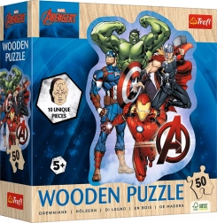 Drvene obrisne puzzle AVENGERS – 50 dijelova