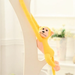 Plush monkey with sound 80 cm – yellow