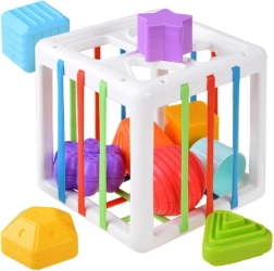 Cubo ad incastri per i più piccoli con fasce elastiche