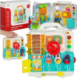 Montessori sensorische manipulatietafel met beertje