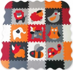 Foam puzzel voor kinderen Dieren grijs-rood