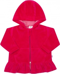 Suède-achtige hoodie NEW BABY donkerroze