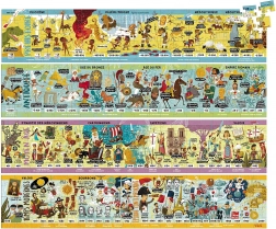 Velike drvene povijesne puzzle VILAC