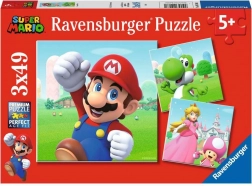 RAVENSBURGER dječje puzzle SUPER MARIO 3×49 dijelova