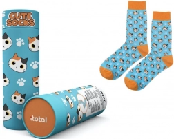 Bawełniane skarpetki z niebieskim kotkiem