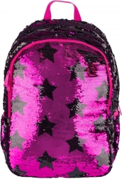 Školní batoh s flitry a vzorem hvězd