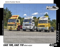 Puzzle RETRO-AUTA TRUCK LIAZ 100 és LIAZ 110 – nyergesvontatók, 40 darabos
