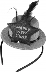 Cerchietto con mini cappellino Happy New Year