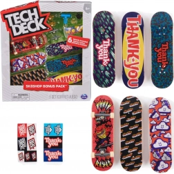 Tech Deck Sk8Shop 6-pack Thank You bonus sæt fingerboards med tilbehør
