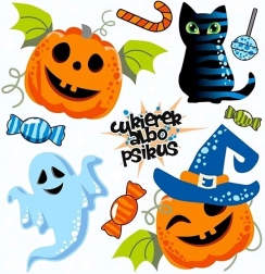 Iron-on Halloween patches – small sheet