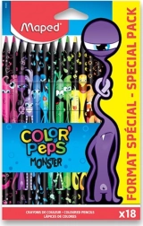MAPED Color'Peps Monster Colored Pencils, 18 pcs