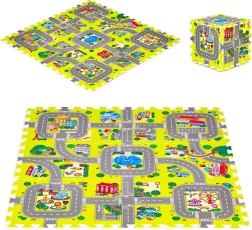 Foam Play Mat City – 9 Pieces 90.5 × 90.5 cm IPLAY