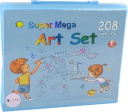 Grote kunstset in koffer met 208 onderdelen