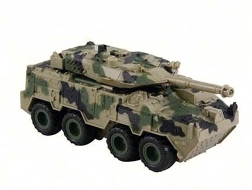 Wojskowy pojazd na napęd cierny z efektami