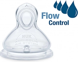 NUK Flow-Control Teat 6–18 months, 2 pcs
