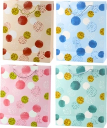 Pastel Gift Bag with Gold Dots