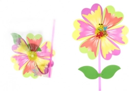 Vetrnica v obliki cvetlice na plastični palici