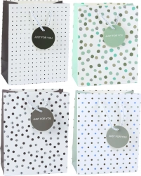 Gift bag with polka dots Just For You 23 x 18 x 10.5 cm