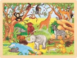 Houten puzzel Afrika 48 stukjes