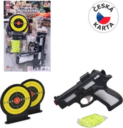 Pistolet na kulki z dwoma tarczami 15 cm