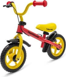 Bicicletta senza pedali con freno Baby Mix Traveller, rossa