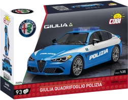 COBI építőkészlet Alfa Romeo Giulia Quadrifoglio Polizia 1:35
