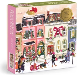 Galison metalické puzzle Zasněžená hlavní ulice 1000 dílků