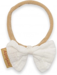 Bandeau en mousseline pour bébés New Baby blanc