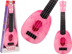 Ukulele til børn Mini-guitar 4 strenge ferskenmotiv lyserød