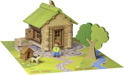 Jeujura wooden construction set duplex house, 85 pieces