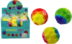Świecąca piłka do ugniatania z wgłębieniami 9,5 cm, kolorowa