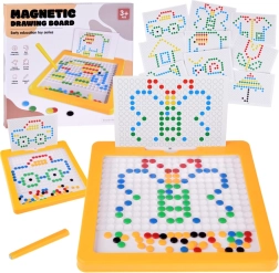 educational magnetic mosaic YOKOMISIADA with colorful pegs