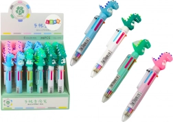 Stylo automatique multicolore dinosaure 6 couleurs