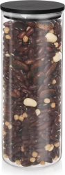 Bocal en verre pour aliments secs avec couvercle et joint 1,2 l