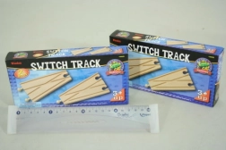 MAXIM Straight Turnout for Wooden Train Sets - Set of 2 Pieces