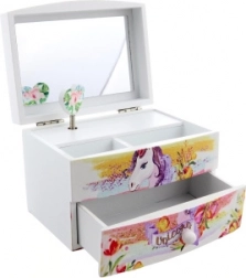 Smykkeskrin med spillende enhjørning