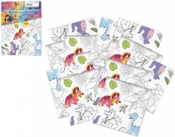 Serviettes à colorier dinosaures