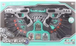 Zestaw kosmicznych pistoletów na piankowe naboje dla dzieci 6+