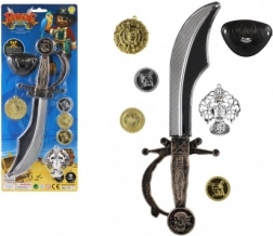 Pirate set with sword and accessories (plastic, 17 × 41 cm)