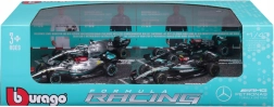 bburago formula 1 mercedes-amg f1 w15 1:43 – sada 4 autíčok