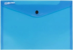 Busta con bottone A4 eCollection, blu, 5 pz