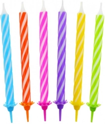 Rojstnodnevne svečke s spiralnim vzorcem GODAN, 24 kos