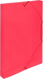 Boîte avec élastique A4 rouge