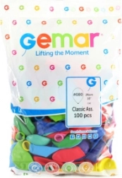 Klasszikus lufik 26 cm, színmix, 100 db