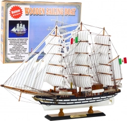 Dekoratív Vitorlás Modell Amerigo Vespucci 64x46cm